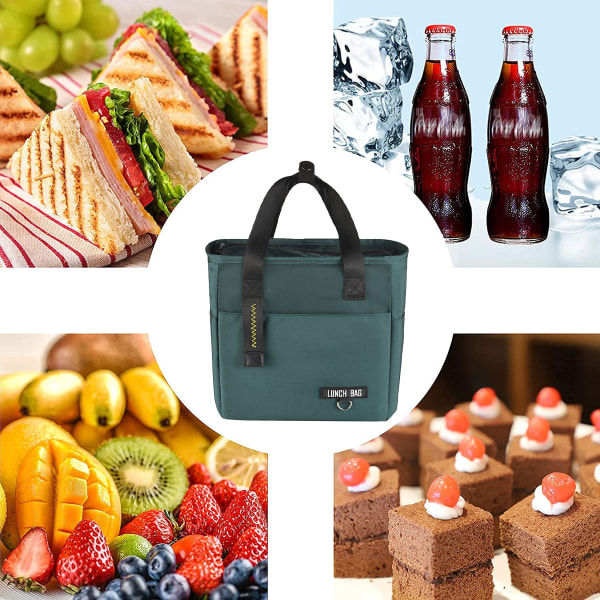 Lunchlåda väska Bärbar bento väska stor kapacitet picknick