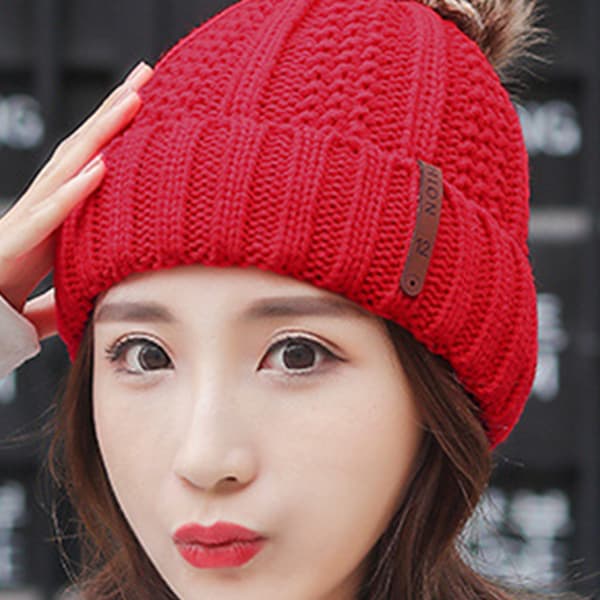 Hue beanie snowski vinter strikket uld skull hat