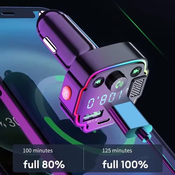 Autoon asennettava Bluetooth FM-lähetin, MP3-soitin, handsfree, PD