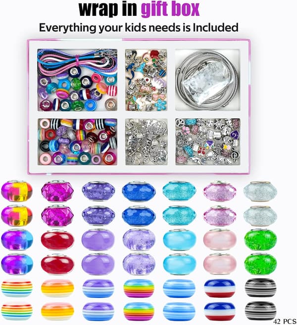 97 delar DIY armband set 8 ~ 12 år flickpresent jul c