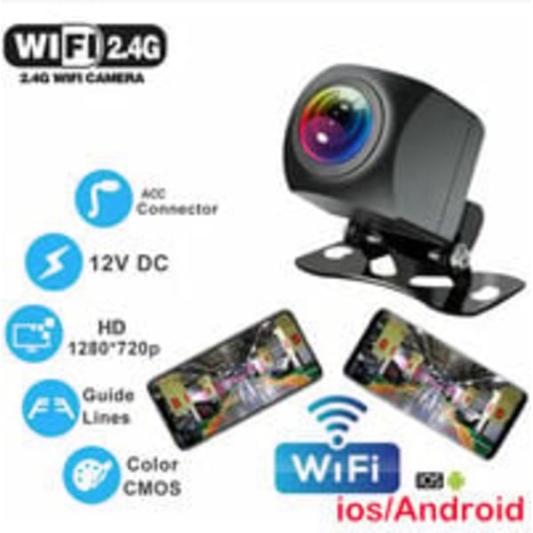 170 graders WIFI trådlös bil backkamera Dash Cam HD nattseende för iPhone Android 12V
