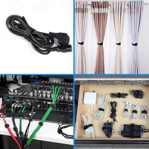 60 stk. Kabelbinder, Kabelstropp, Kabeloppbevaring, Gjenbrukbar