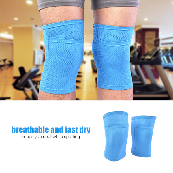 Fotboll Dubbla Lager Benskydd Ärm Fotboll Shin Protector Legging (M-Blå)