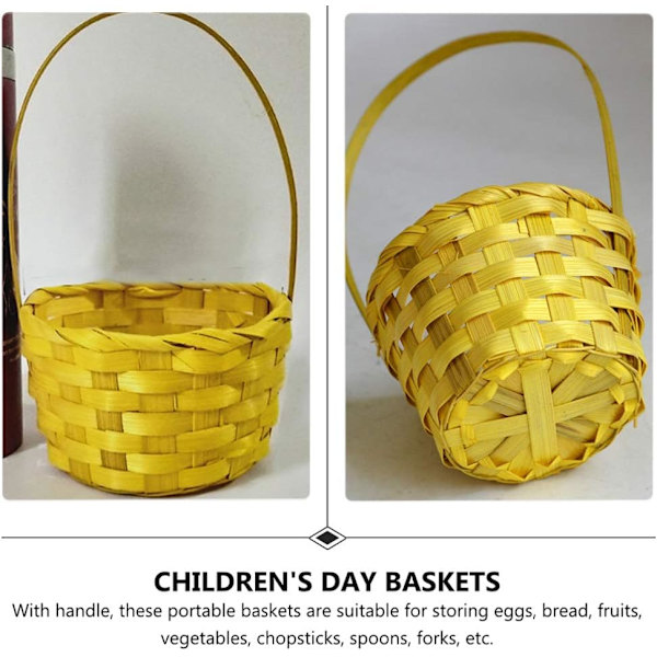 4 kpl Pääsiäiskori Mini Kudottu Rattan-kori Lasten E