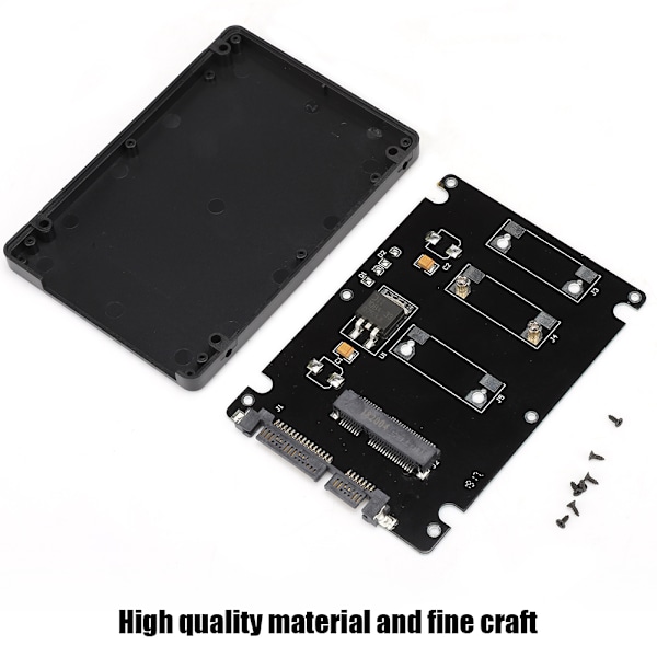 Mini PCIe/m SATA SSD til 2,5 tommers SATA-adapter Ekstern bærbar harddiskveske (Svart)