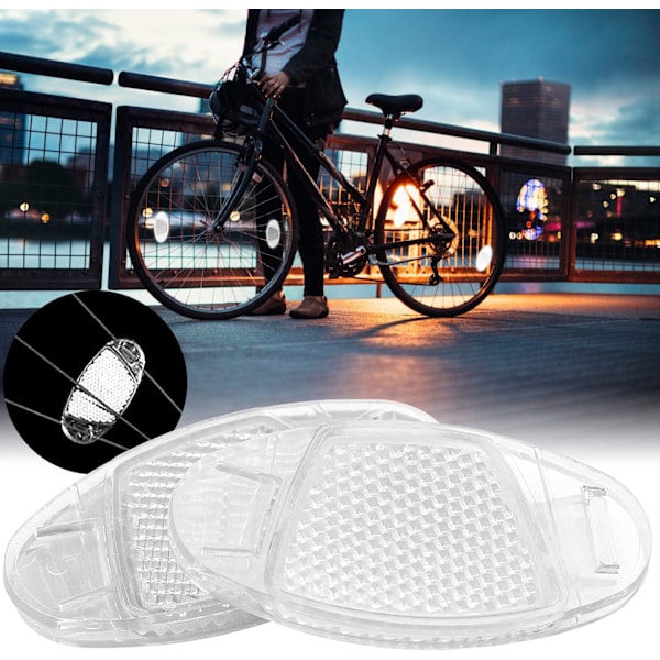 8-delad uppsättning cykelreflexer, reflexer med anti-fall-funktion med styrfäste fram och sadelstolpsfäste bak