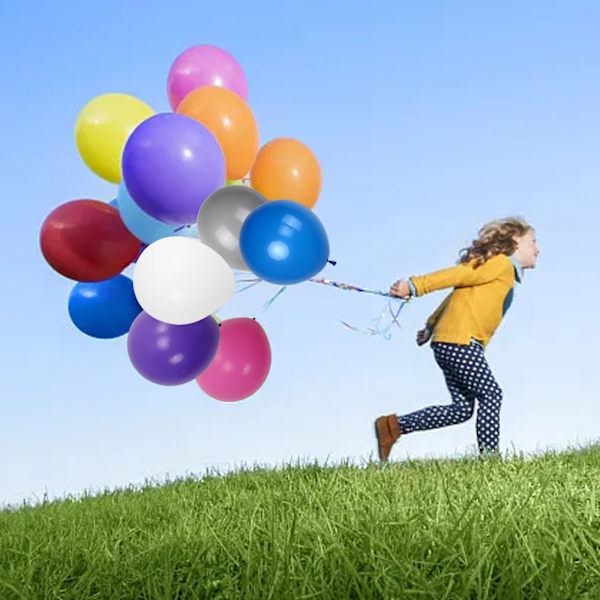10 st 18 tums ballonger - Blandade färger