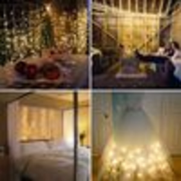 Istappsljus för Jul, Varmvita Utomhusdekoration Kopplingsbara Julljus med 8 Lägen, Vattentät Istappsbelysning för Utomhus Trädgård och