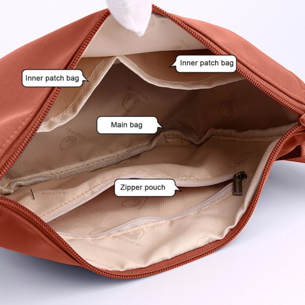 Nylon Crossbody/Belteveske med Justerbar Skulderstropp