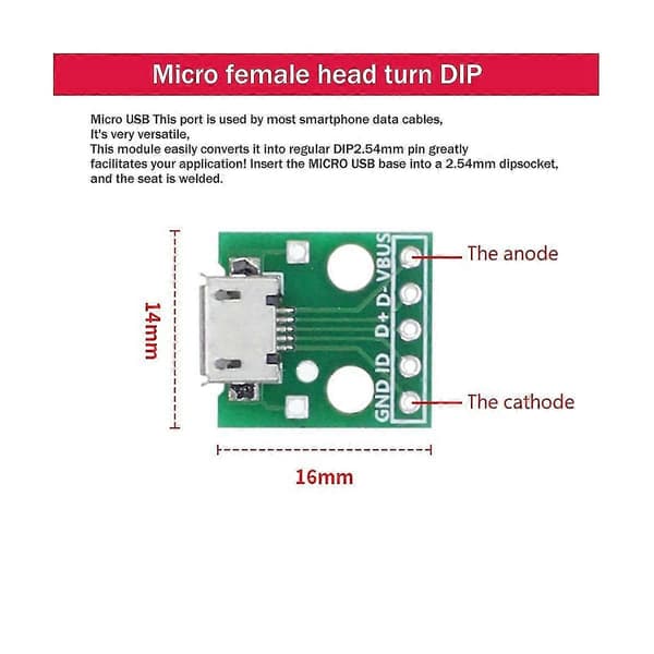 10 kpl -usb Fe Dip-sovitinkorttiin -fe Dip-sovitinkorttimoduuliin