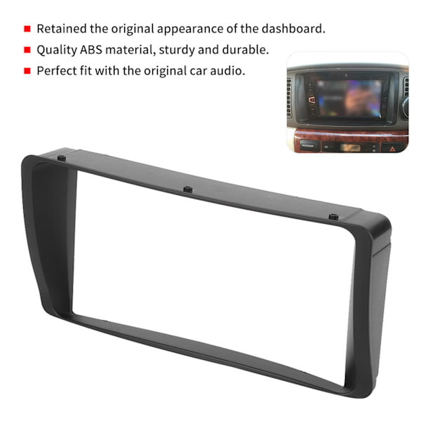 2Din 7 tommers navigasjonsramme DVD stereo radiospiller panel trim passer for Corolla 03‑06