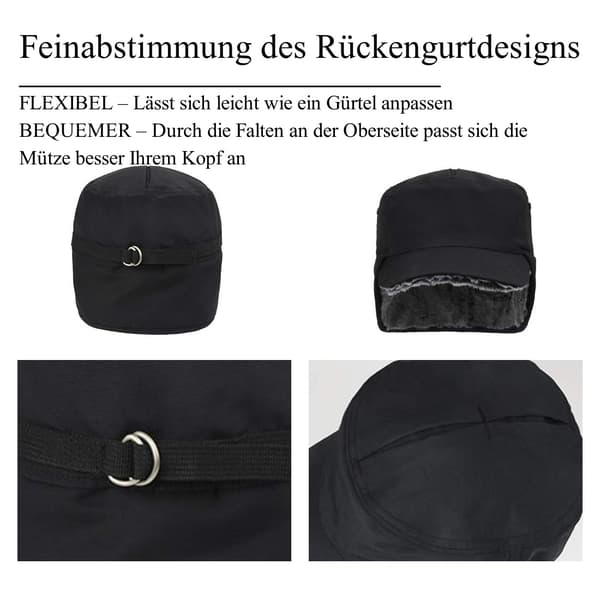 Vinterhue Varm hat med øreklapper - 100% nylon & kunstpels