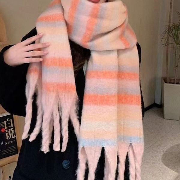 Hals tørklæde til mænd og kvinder - Tartanmønstret vintertørklæde i blødt cashmere