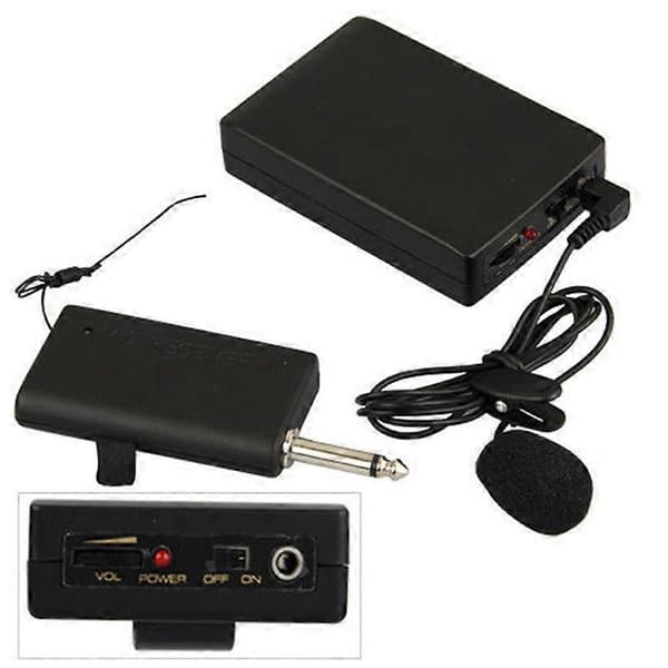 Trådløs sender mottaker Lavalier Lapel Clip Mic Scenemikrofonsystem