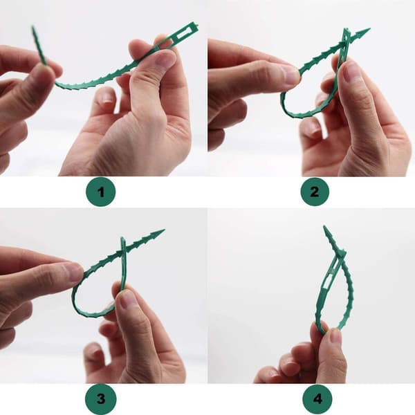 100 stk. Stake Holders - 17 cm til Tomater Træer Kabelbinder Genanvendelig