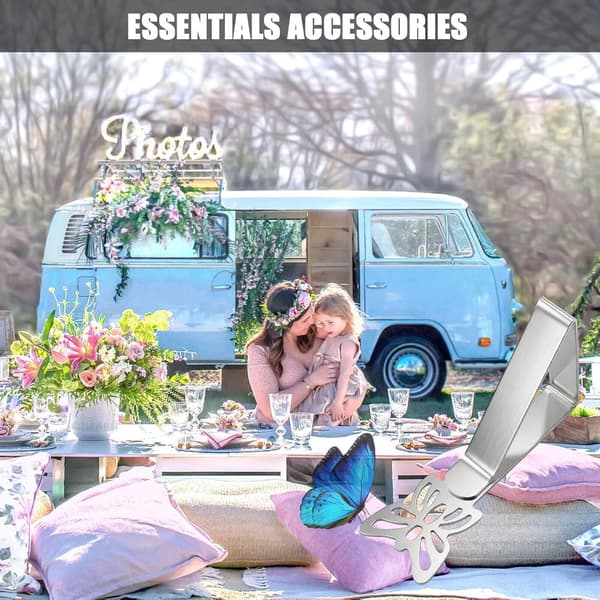 Fjärilsduksklämmor, 10-pack, Perfekta för fester, hem, restauranger och camping