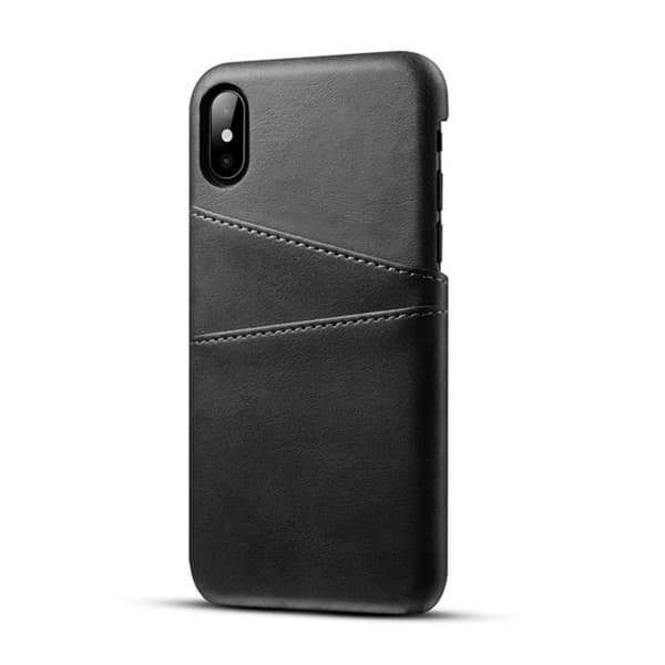 Kompatibel med iPhone X/XS - Plånboksfodral med Ställ - Svart