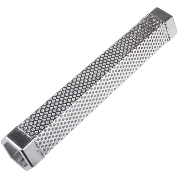Pelletsrör för Rökning, Varm- eller Kallrökning, Rostfritt Stål, Förbättrar Röksmaken för Olika Träpellets, Fungerar med Alla Grillar, Hexagon Design