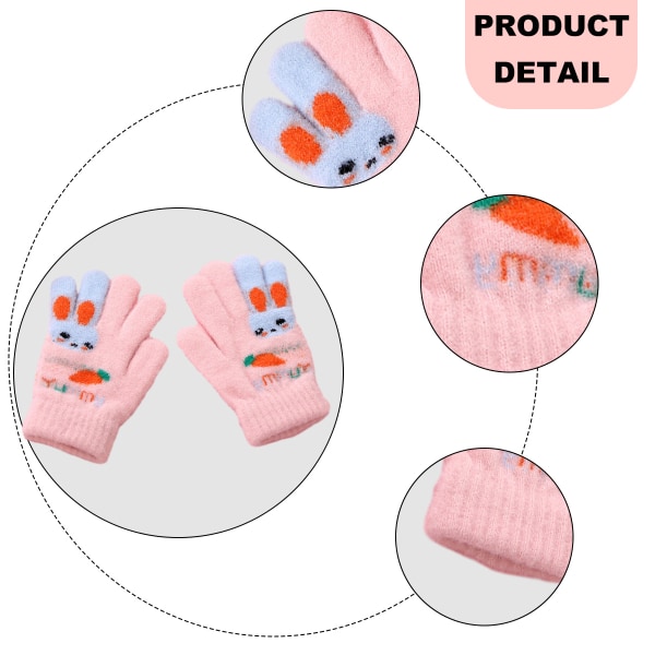Barnehansker Fullfingerhansker Strikket varme hansker Vinter