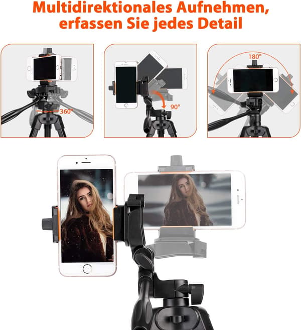 Resevänligt smartphone-stativ, universalfäste för iOS- och Android-enheter, hopfällbar och portabel design med halkfria gummikuddar för säkerhet