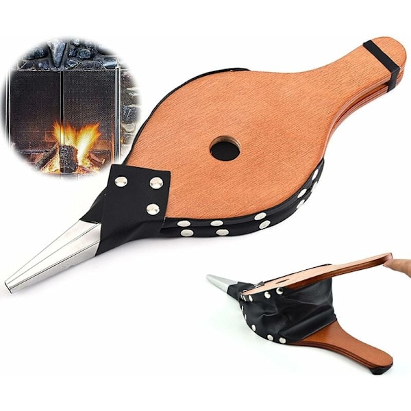 Eldbälg, Dekorativ med Traditionell Design Luftblåsare för Utomhuscamping, Lätt att Använda och Förvara för Grill