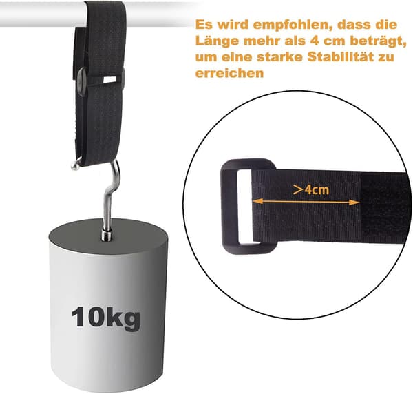 10m x 2cm Genanvendelige Kabelbindere med 50 Spænder, Fri Klippelængde, B