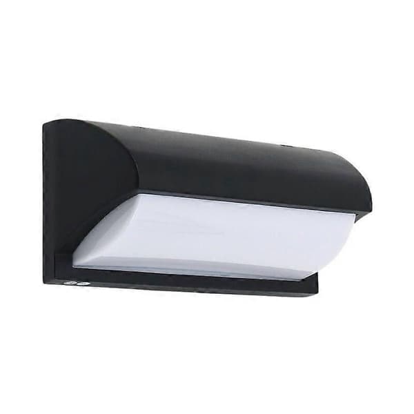 18W Svart LED-vägglampa IP65 - Varmvit