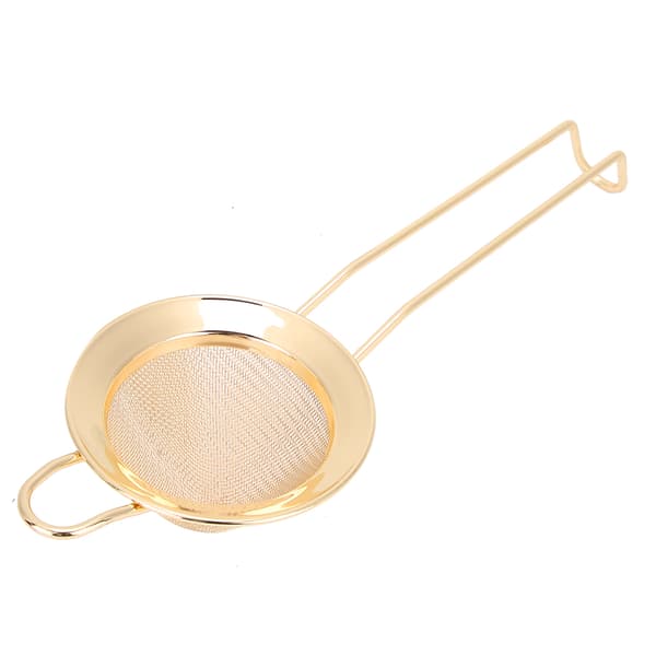 Professionel Bartenders Valg: Finmasket Cocktail Si, Guld Rustfrit Stål Sikrer Kvalitetskonstruktion, Ergonomisk Design For Nem Håndtering