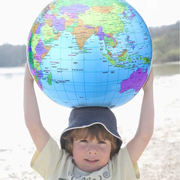 16 tommer oppustelig globus oppustelig jordglobus strandbold globus
