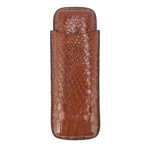 2 Finger Cigar Etui Bærbar Vandafvisende Let Kunstig Læder Cigar Etui Kasse til Mænd