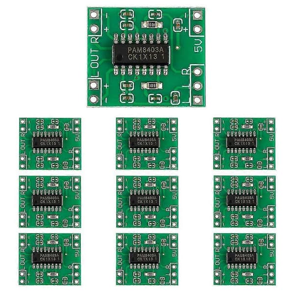 10 stk Pam8403 Modul Super Mini Digital Forsterkerkort 2 X 3w Klasse D Digital 2.5v Til 5v Strøm Am