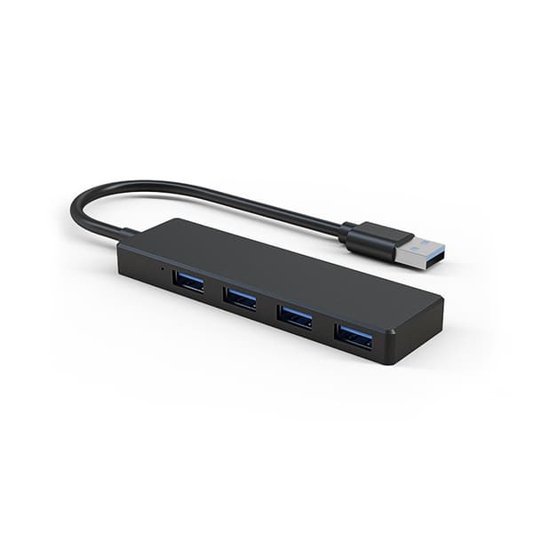 Data Hub 4 Port USB 3.0 Ultra Slim musta