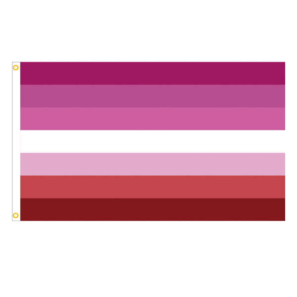 Lesbisk Stolthedsflag 3x5 Fod - Solnedgang Les Regnbue Banner Striber Flag Trykt Banner