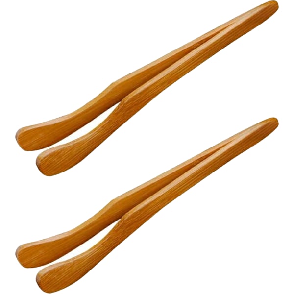 Uudelleenkäytettävät Bambu Toast-pihdit - Puusta Valmistetut Toasteri-pihdit Ruokailuun