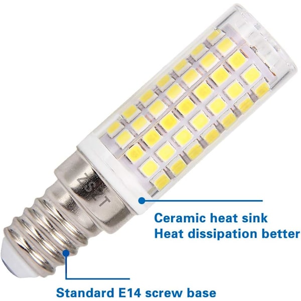 Kompakt E14 Sockel LED-lampa, Energibesparande 75W Motsvarande Dagsljus Vit Kall Vit 6000K LED-lampa för Långvarig Belysning i Hem, Kontor,