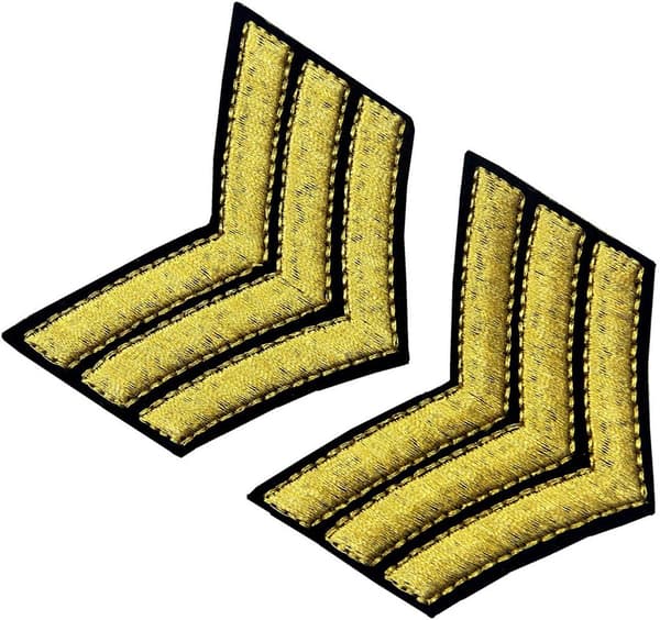 US Army Broderte Merke - Sergeant Grad - vil bli sydd på