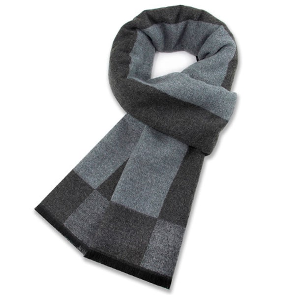 Mænds Vinter Varmt Lang Blødt Sjal Tartan Tassel Sjal til Mænd