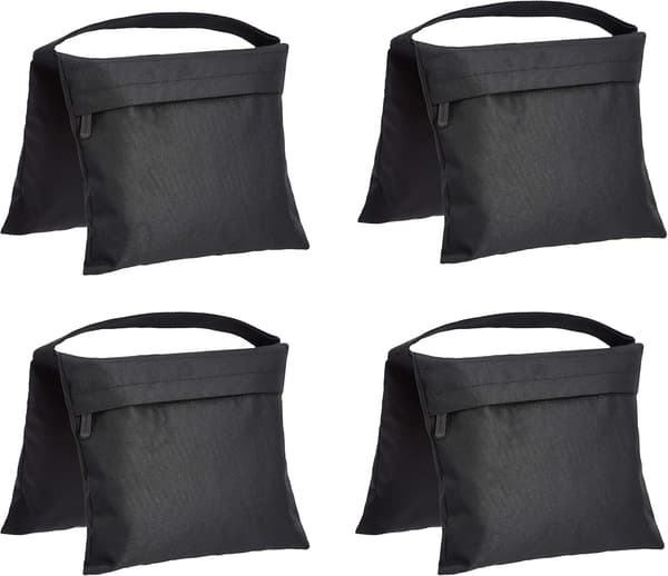 4-pack, Svarta Basics Fotografisk Tom Sandpåse För Ljusstativ