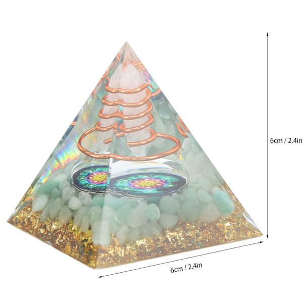 6cm energigenerator organisk jordpyramid positiv energihelande kristallpyramid meditationspyramid