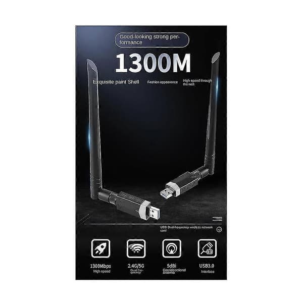 1300mbps Dobbel Trådløs Gigabit Usb Bærbar Wifi Mottaker Sender