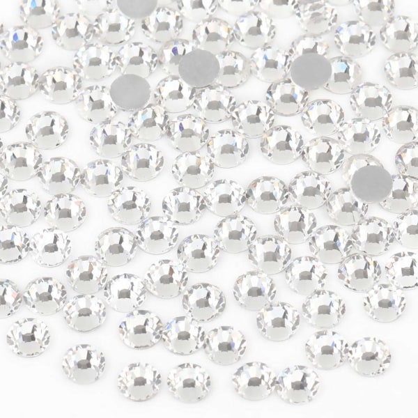 1440 st Flat Back Crystal Rhinestones Round Gems för Nail Art