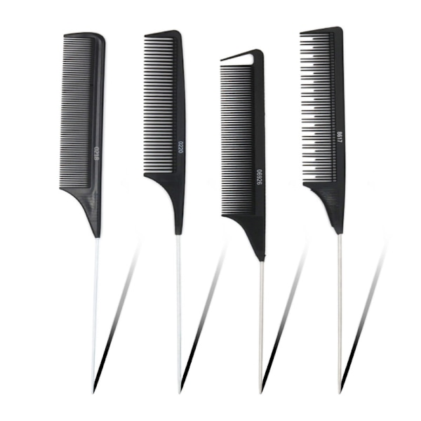 3 Rattail-kam, Pintail-kam, Toupé-kammar, Friseringskammar, hår