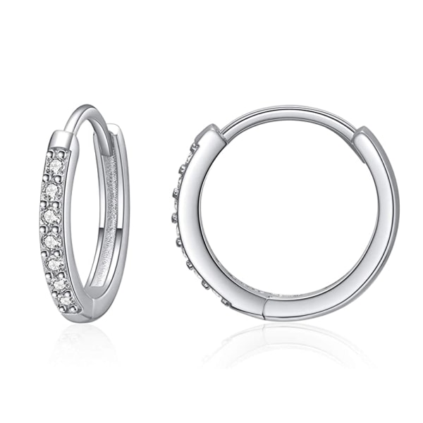 Hoop Earrings S925 Sterling Sliver Cubic Zirconia Cuff Earrings