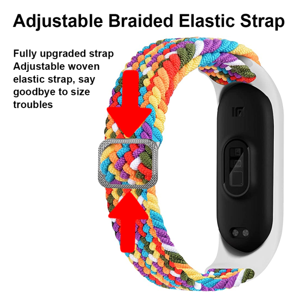 Punottu Solo Loop -ranneke Xiaomi Mi Wristband -älykellolle