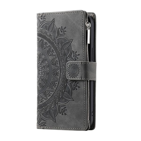 Samsung Galaxy S21 - Mandala Wallet Case - Grå