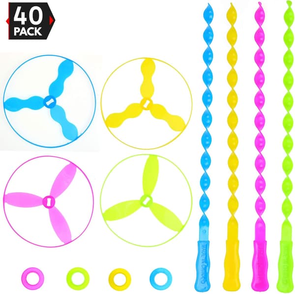 Flygande Diskleksaker - Twist Disc Flyer Saucers för Gåvor och Priser