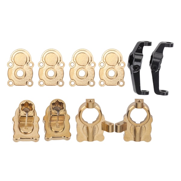 RC Styrkopp Uppgraderingsset Koppar Exakt Bakaxel Hylsa Växelskydd Set för FCX24 1/24 Klätterbil Guld