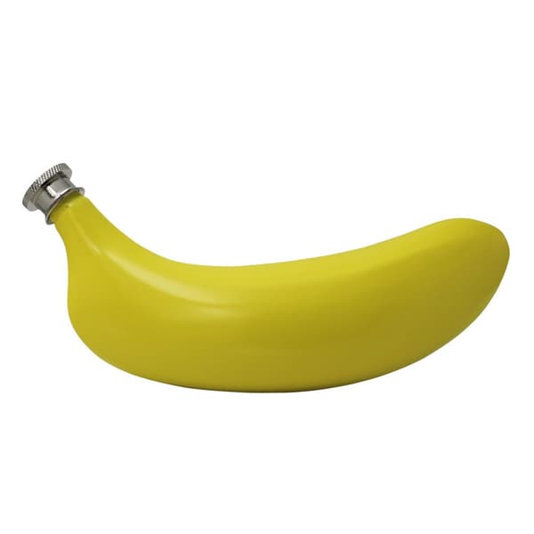 Banan Rustfritt Stål Lommelærke 5 oz. Gul & Traktsett