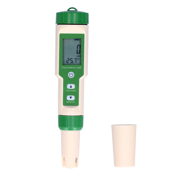 5 i 1 Vattenkvalitetsmonitor Analysator Testare PH/TDS/EC/ORP/TEMP Testpenna Syrahaltmätare