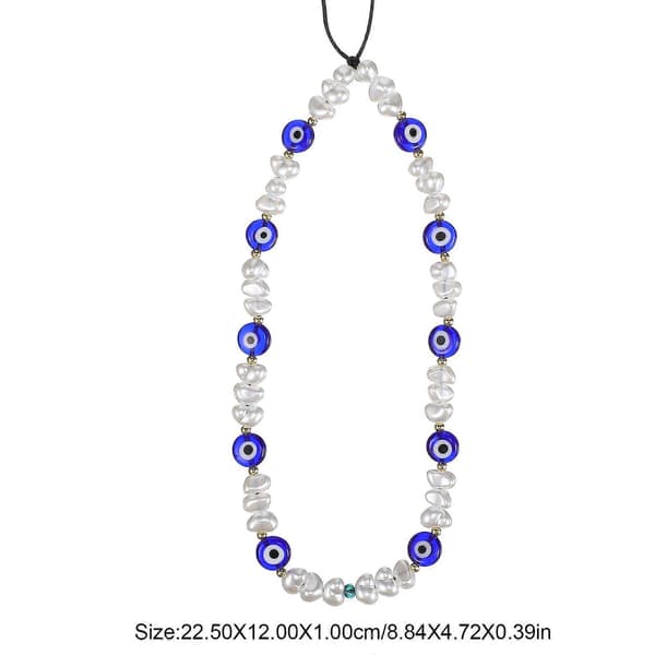 2 stk. mobiltelefon-snore Perle Evil Eye Perle Telefon Charm Håndledsrem Hængende Vedhæng Dekoration